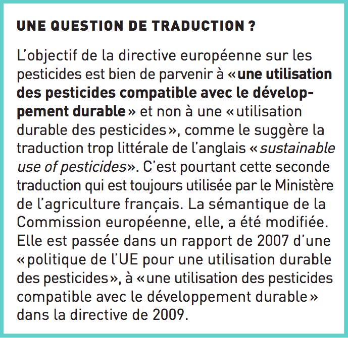 encadrement pesticides