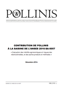 CONTRIBUTION DE POLLINIS À LA SAISINE DE L’ANSES 2016-SA-0057