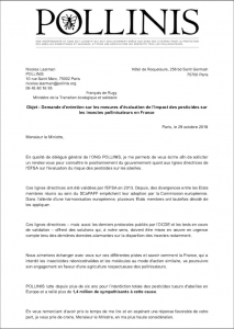 lettre ouverte Ministère ENVI - position FR EFSA GD