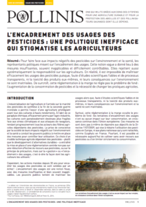 encadrement usage pesticides