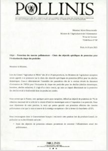 pollinis lettre ministre agriculture