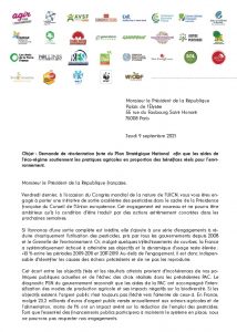 Macron POLLINIS PAC lettre pesticides