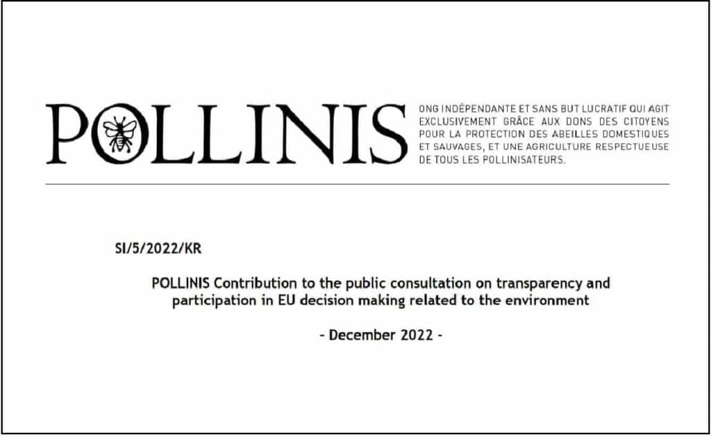 visuel du document des propositions de POLLINIS pour la transparence dans l'UE