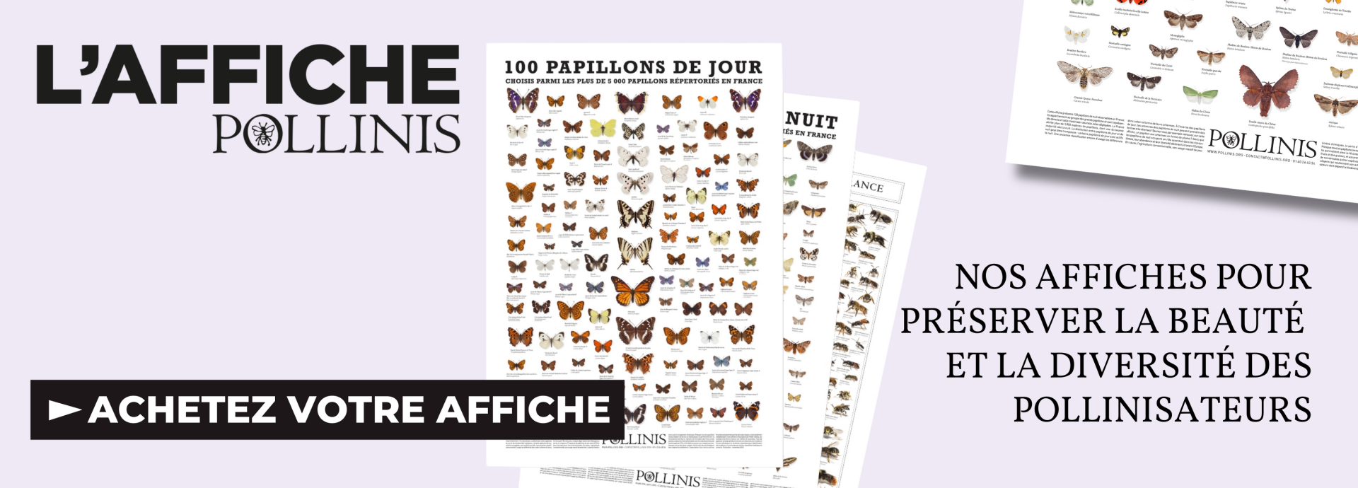 Les affiches papillons de POLLINIS