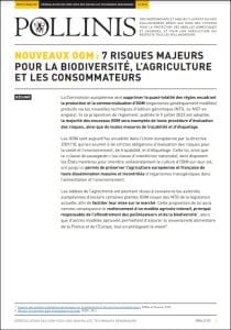 NOUVEAUX OGM_ 7 RISQUES MAJEURS_POLLINIS_ENVIRONNEMENT_ANALYSE