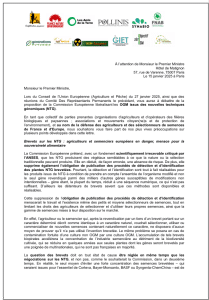 Capture d'écran d'une lettre