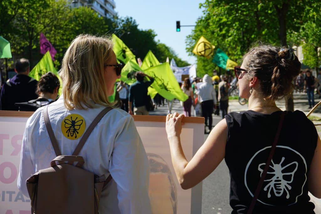 Pendant la manifestation : « L’usage massif des pesticides déciment les populations de pollinisateurs, tels que les abeilles, indispensables à notre souveraineté alimentaire » estime le Dr. Petra Roussel, chargée de recherche scientifique au sein de POLLINIS. Avec les équipes de l'association, elle a mené plusieurs projets portant sur les pesticides et leur présence dans l’environnement.