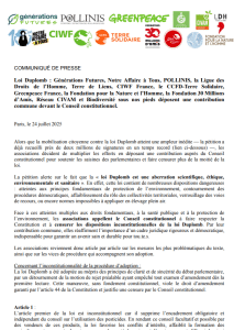 CP contribution exterieure CC Loi Duplomb