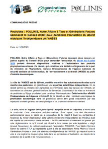 Communiqué de presse décret Anses.