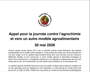 Appel contre l'agrochimie 2026