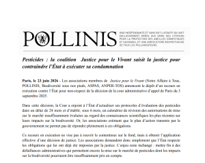 Pesticides : la coalition Justice pour le Vivant saisit la justice pour contraindre l’État à exécuter sa condamnation